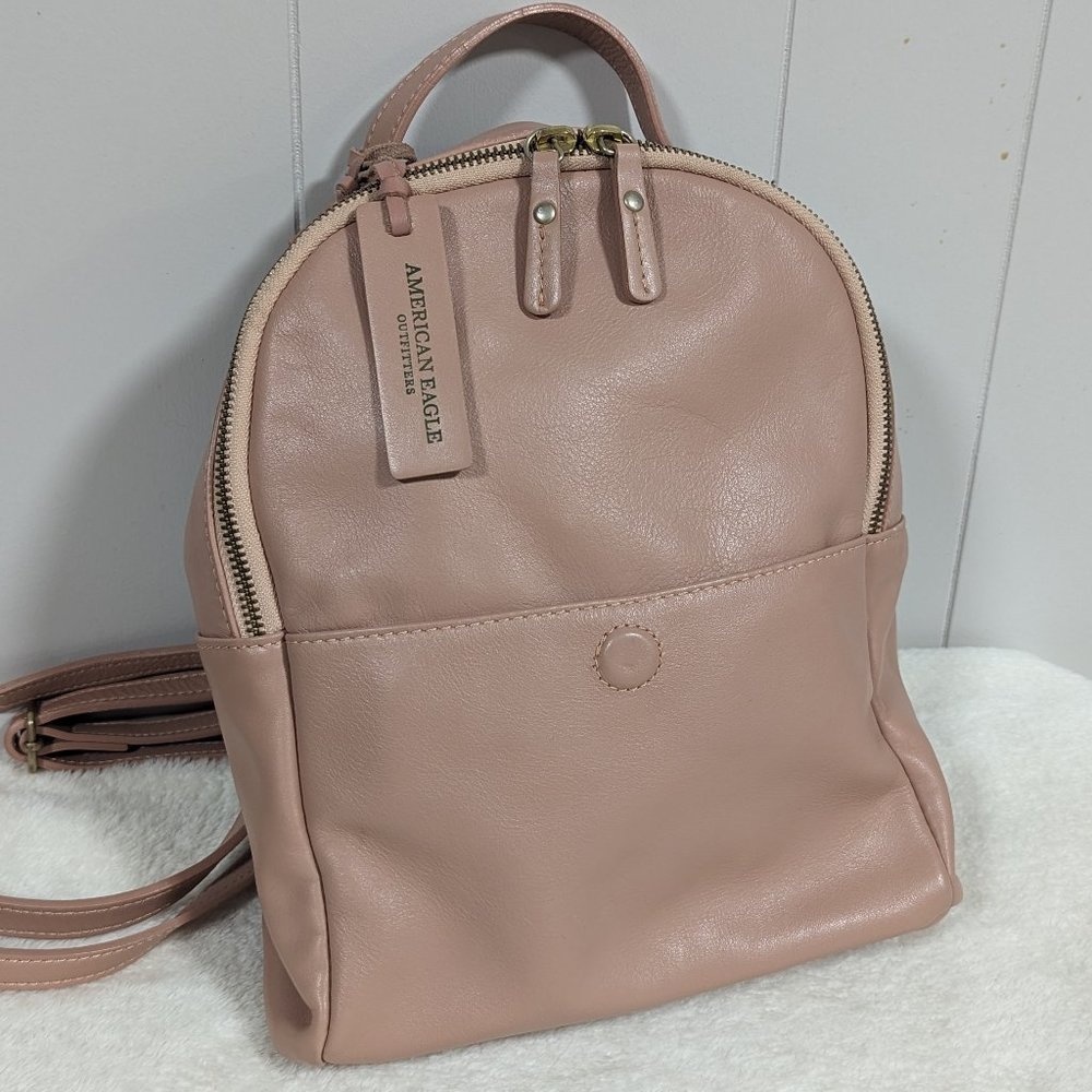 *Adorable* American Eagle blush leather backpack purse